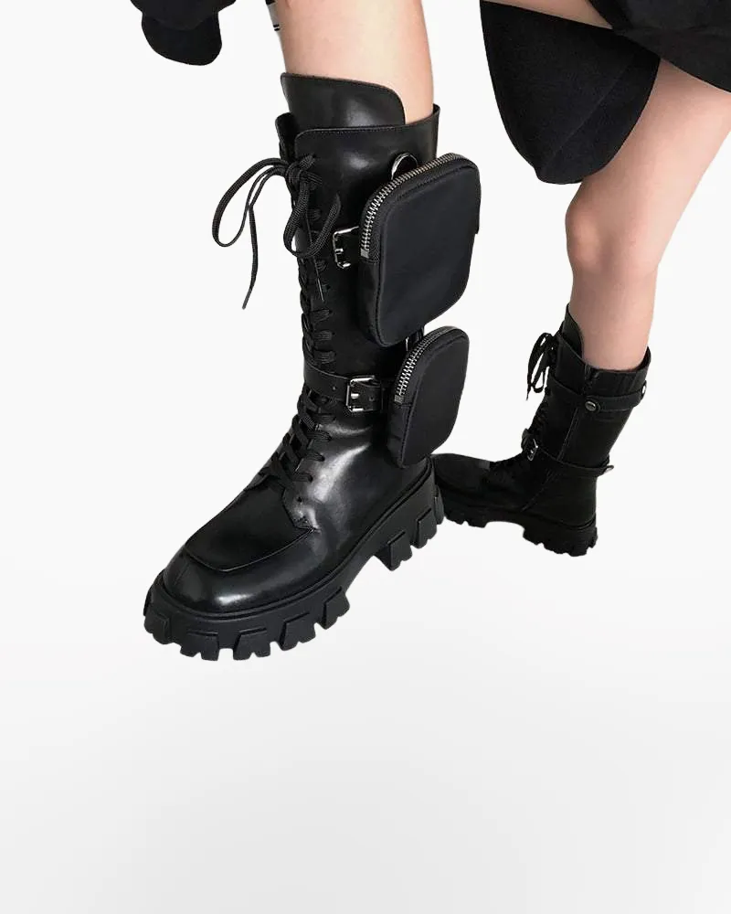 Techwear Women's Black Tactical Boots