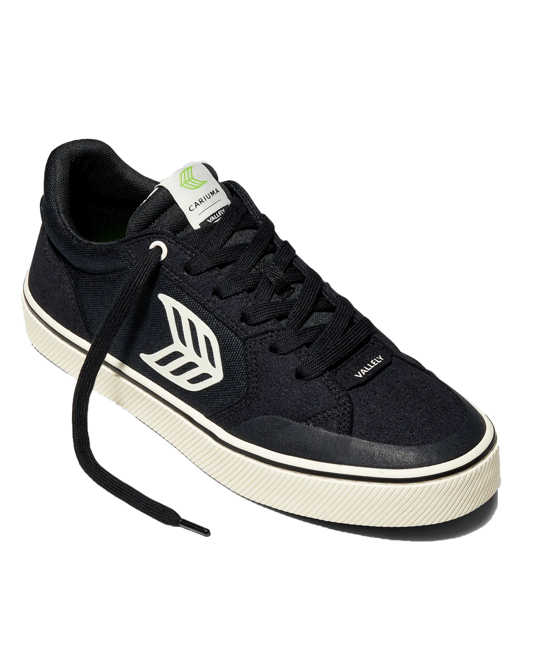 The Vallely Skate Shoes in Black & Ivory