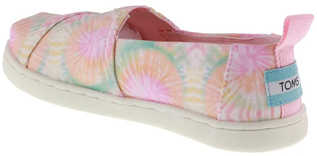 Toms Shoes Kids Canvas Alpargata Tie Dye Pink