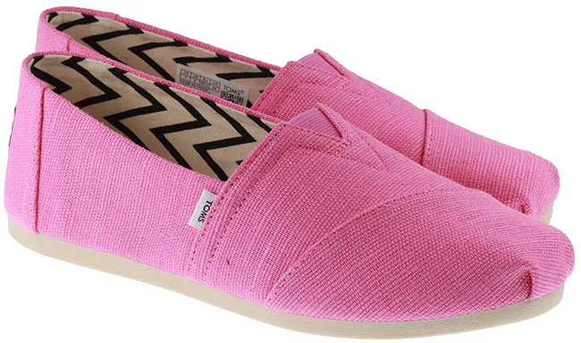 Toms Shoes Womens Heritage Canvas Alpargata Pink