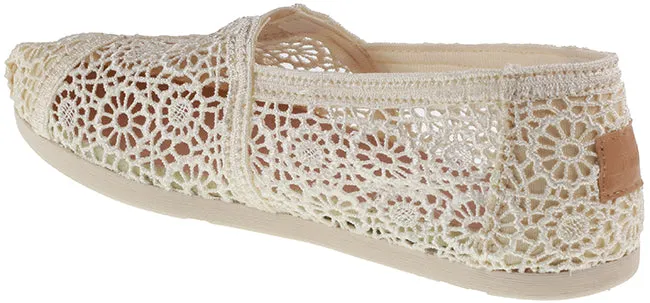 Toms Shoes Womens Moroccan Crochet Alpargata Natural