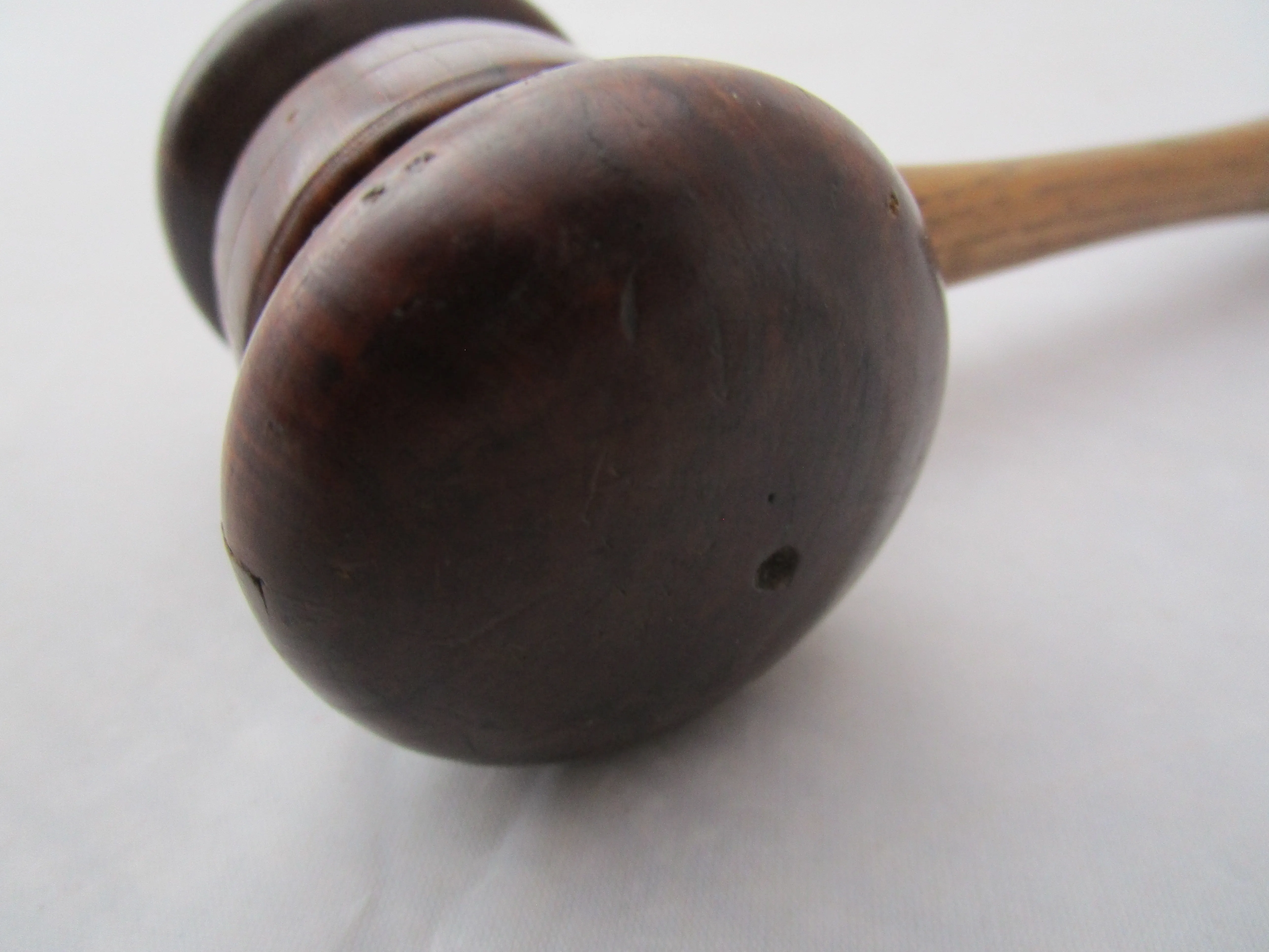 Turned Wooden Auctioneers Gavel Vintage c1960