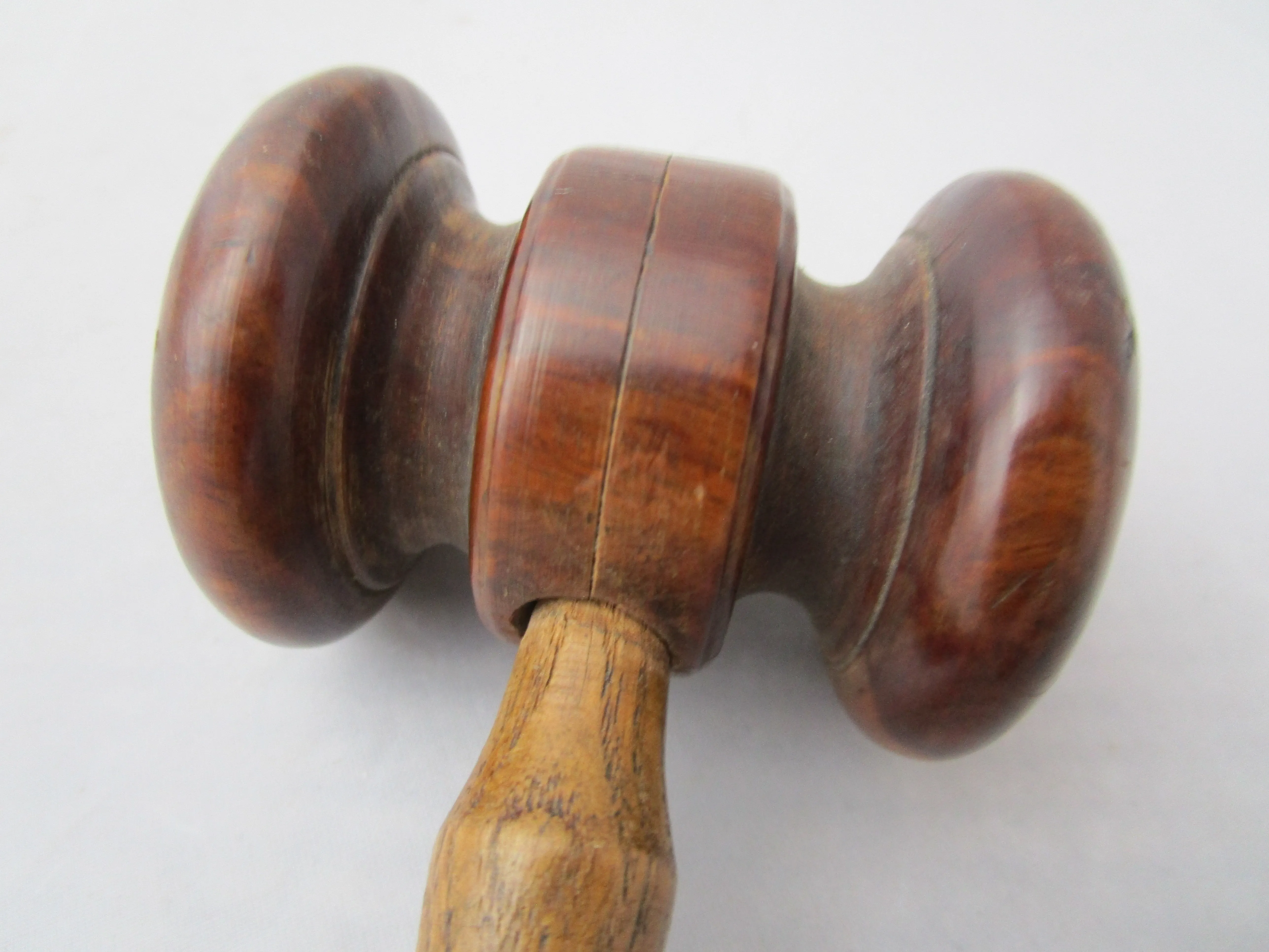 Turned Wooden Auctioneers Gavel Vintage c1960