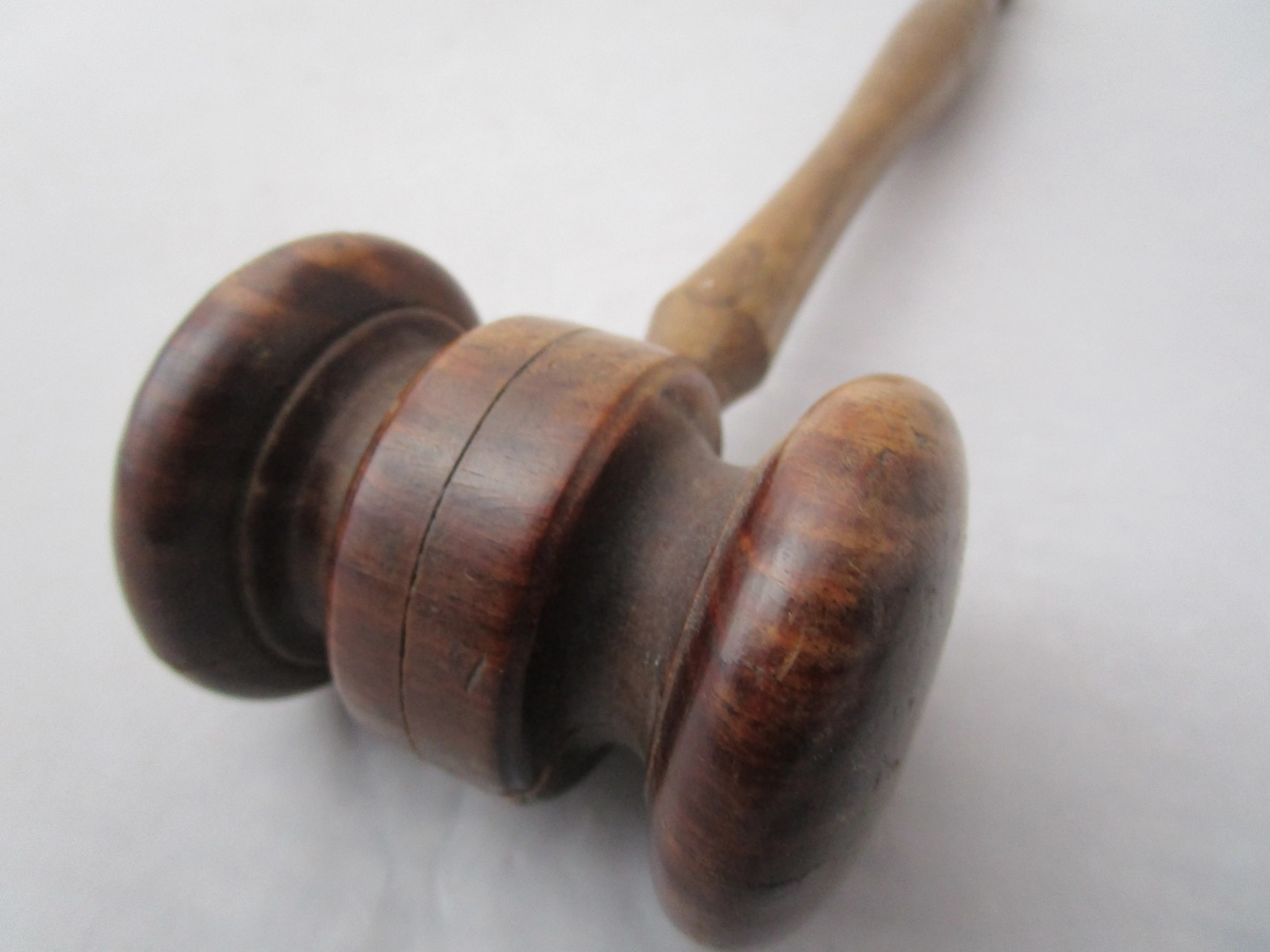 Turned Wooden Auctioneers Gavel Vintage c1960