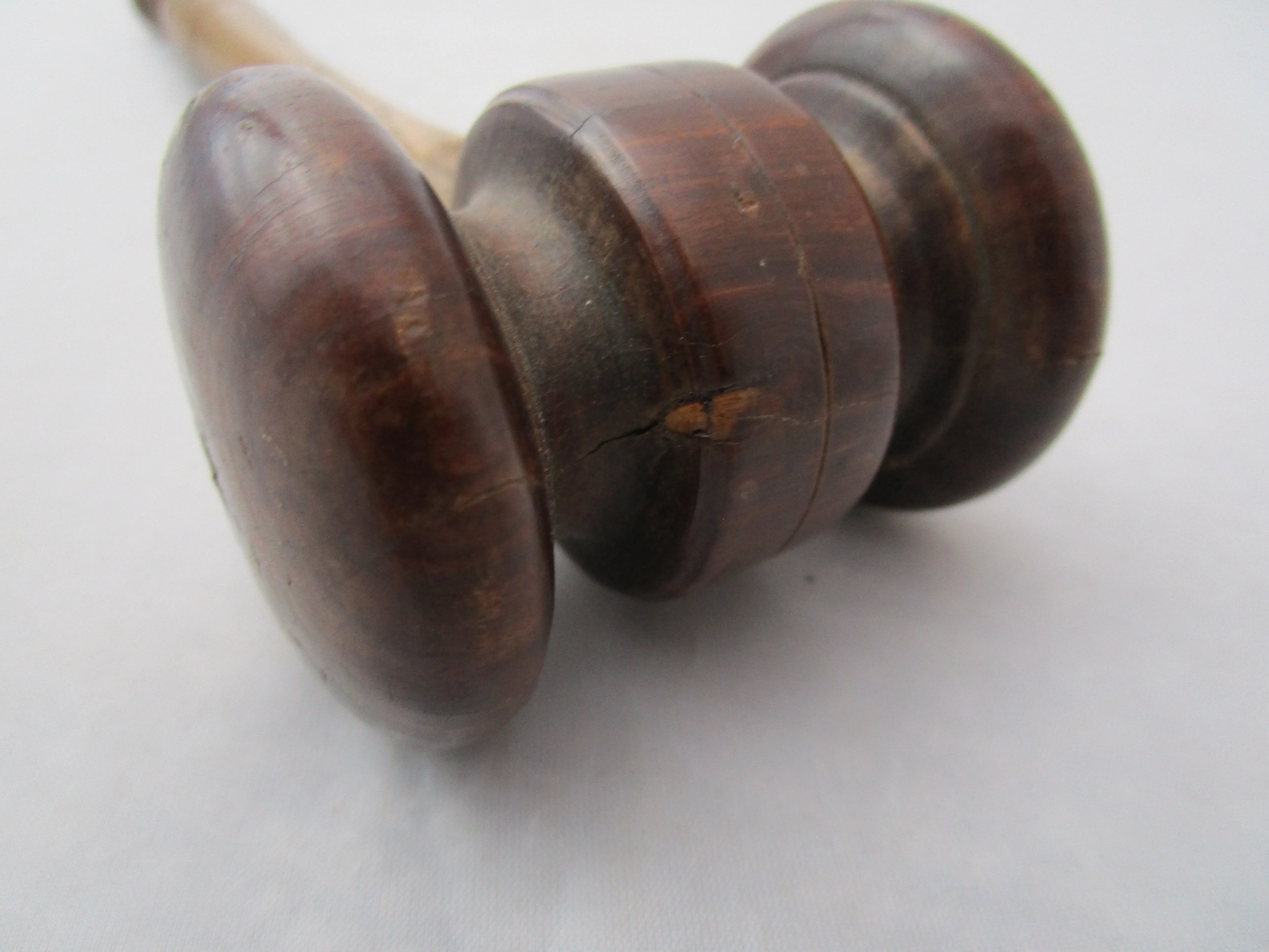 Turned Wooden Auctioneers Gavel Vintage c1960