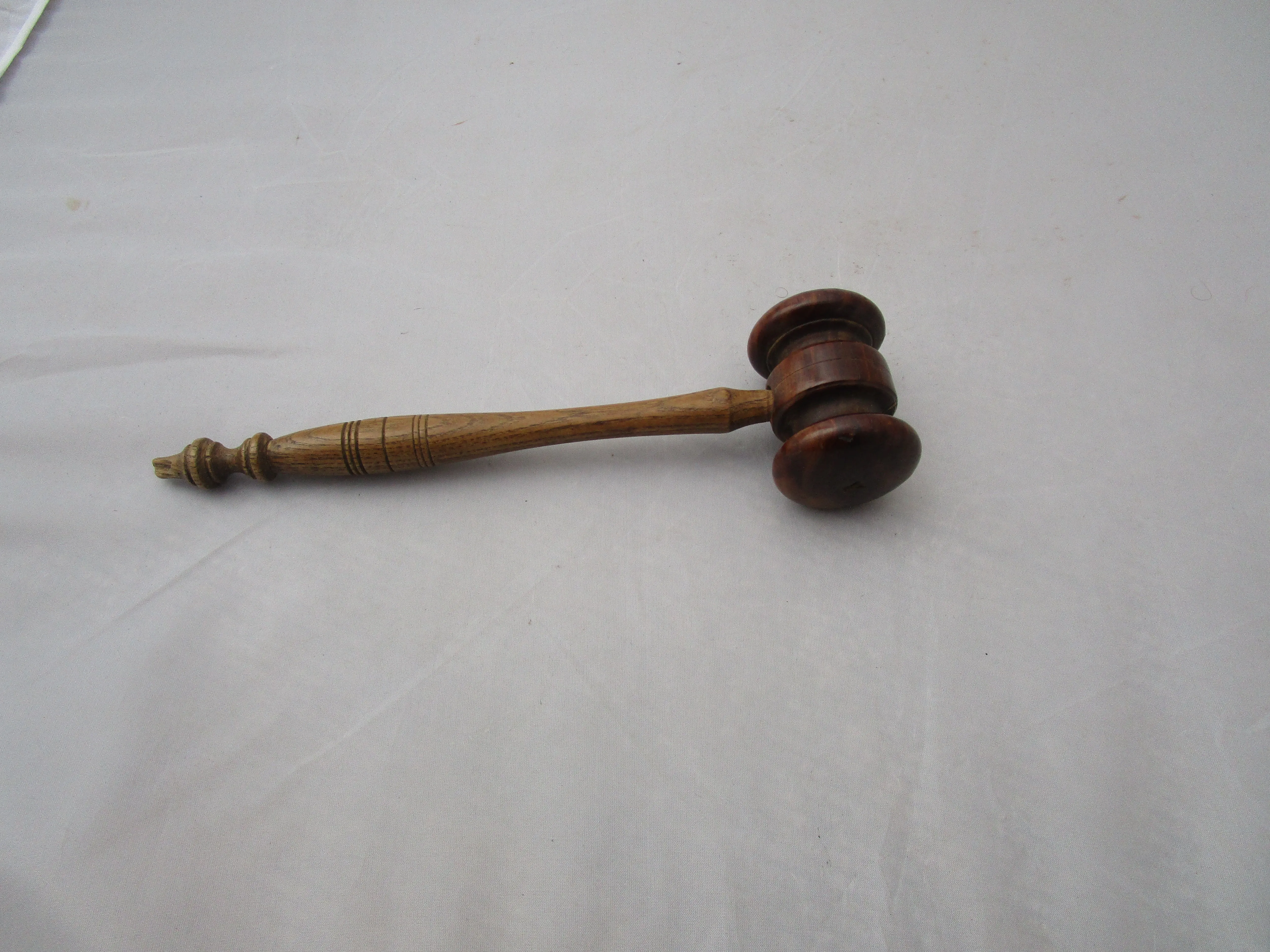 Turned Wooden Auctioneers Gavel Vintage c1960