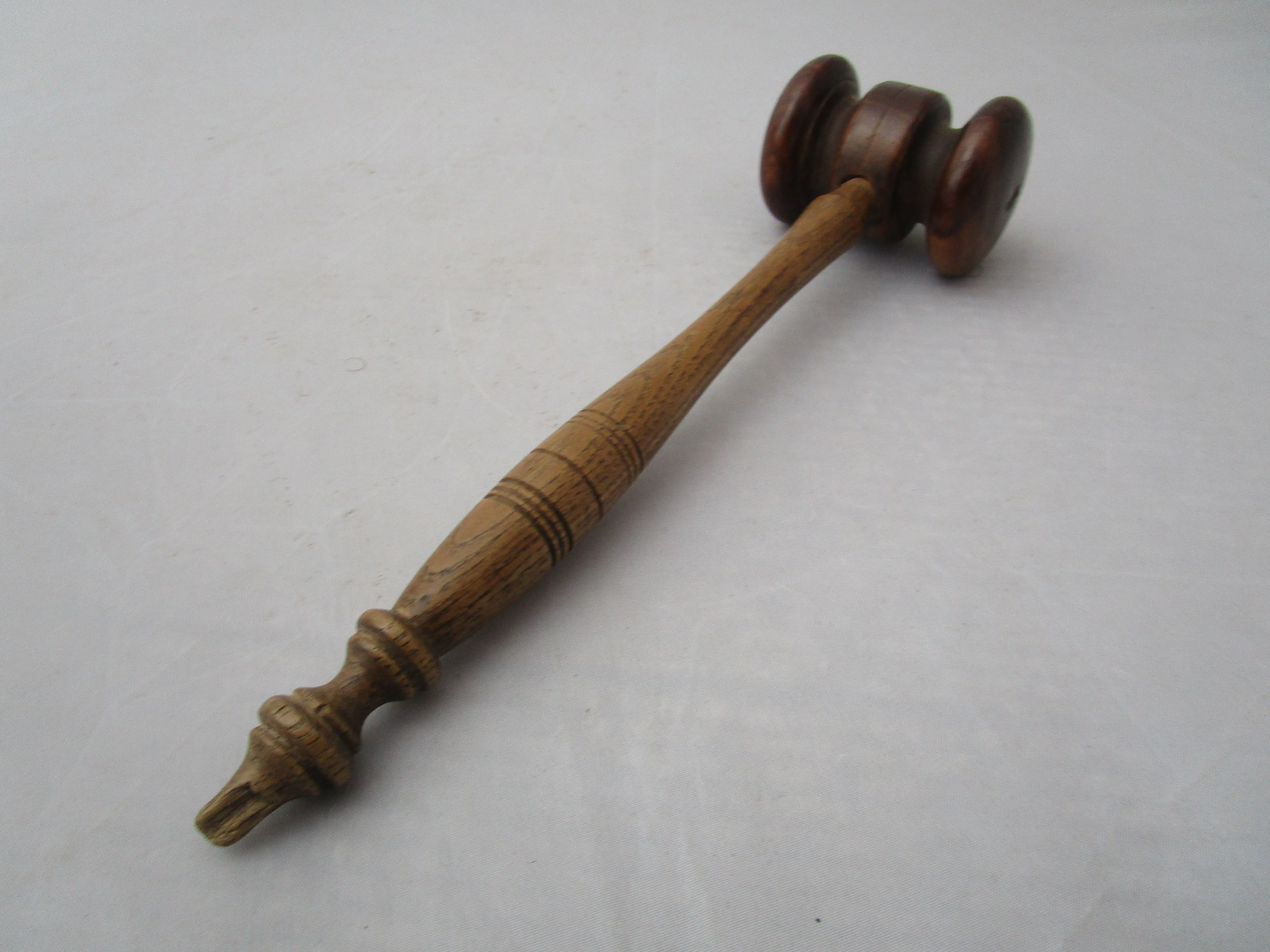 Turned Wooden Auctioneers Gavel Vintage c1960