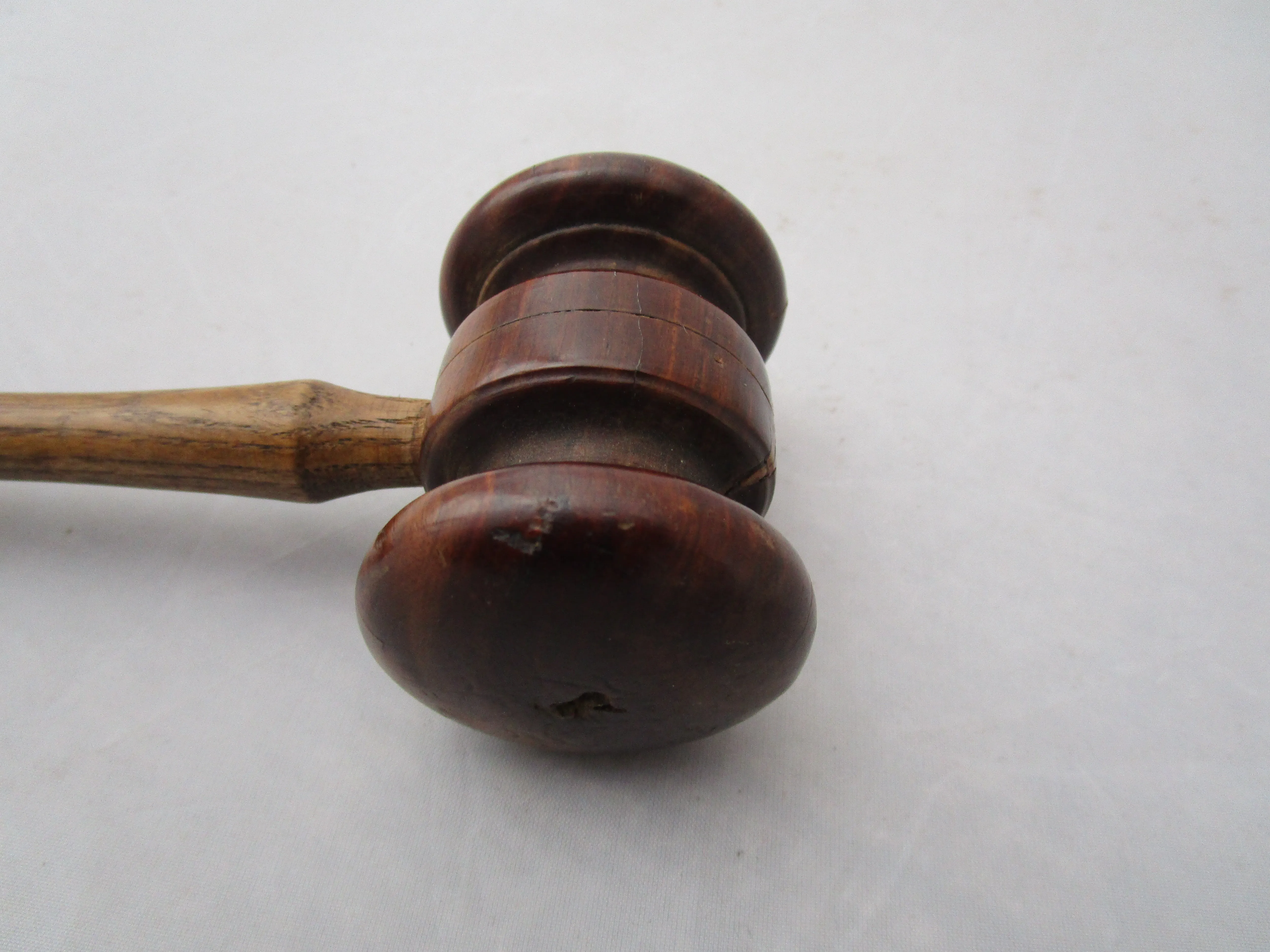 Turned Wooden Auctioneers Gavel Vintage c1960