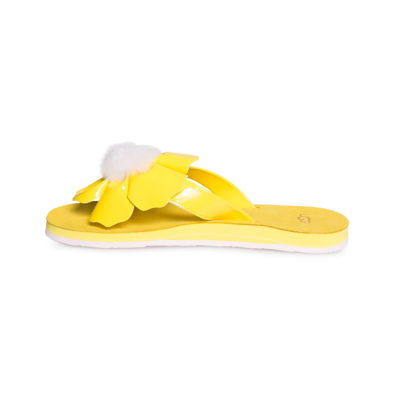 UGG Poppy Lemon Yellow Flip Flops - Women's