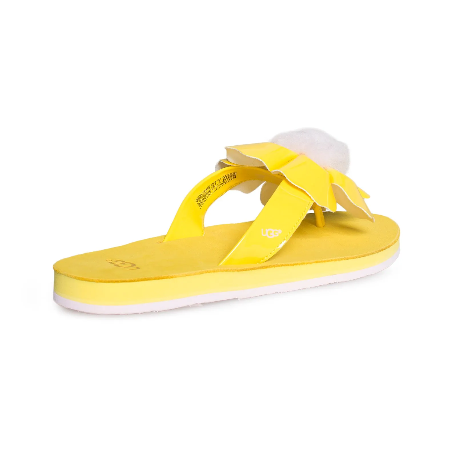 UGG Poppy Lemon Yellow Flip Flops - Women's