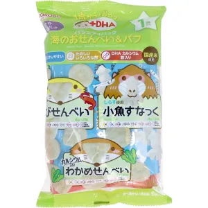 Wakodo - Baby Snacks   DHA Variety Pack Sea Rice Crackers & Puffs 6 Bags