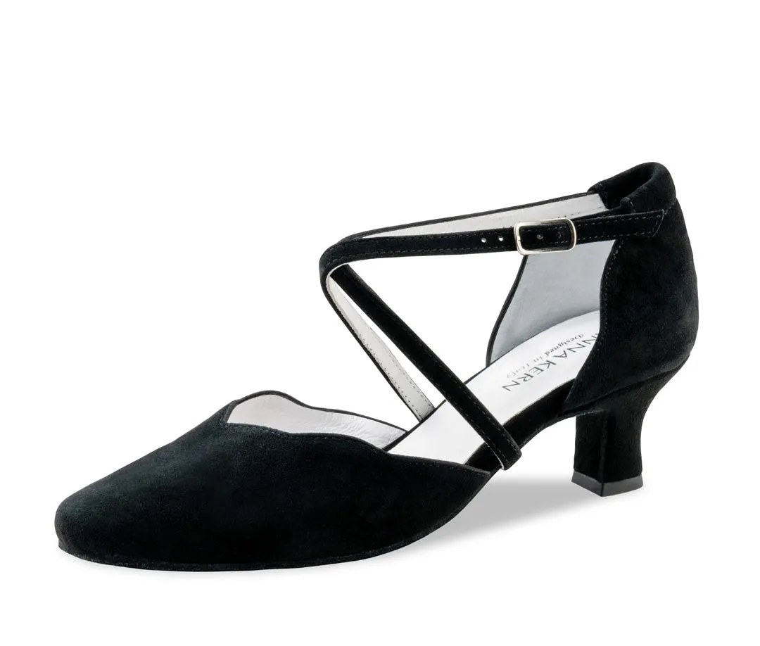 Werner Kern, Denise, Black Goat Suede, 5cm Heel