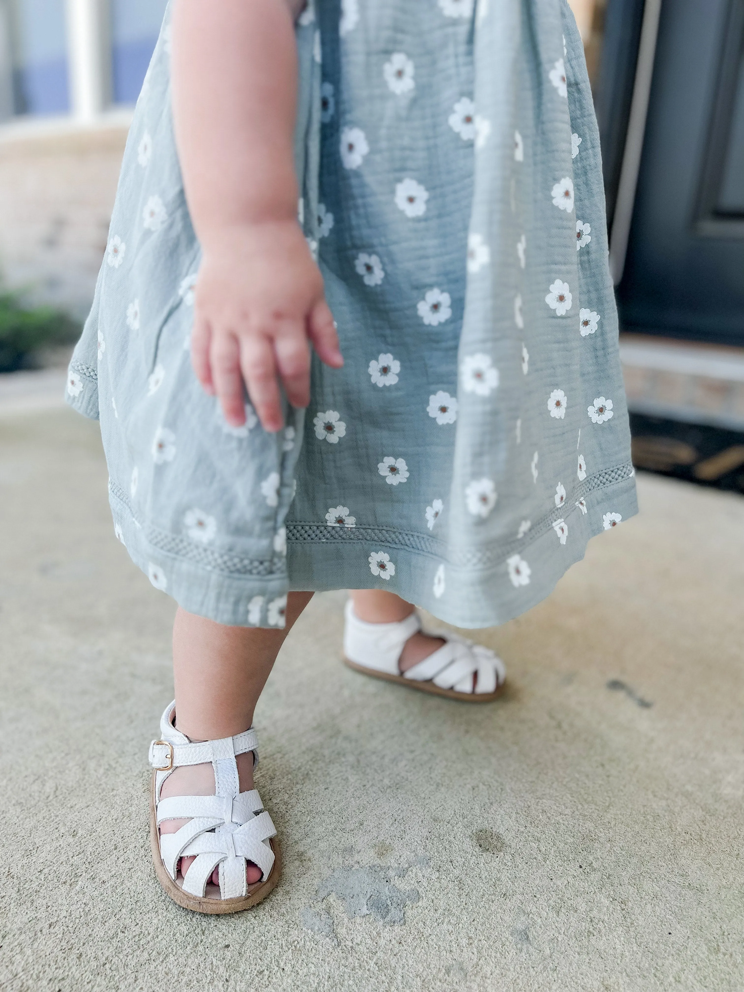 White Closed Toe Sandal