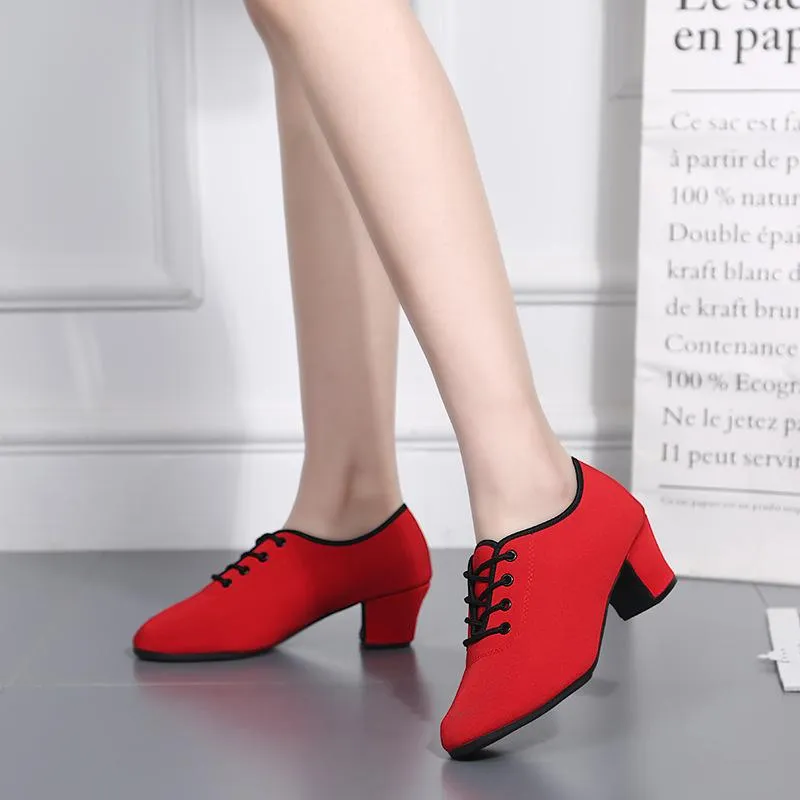 Women's Cloth Heels  Modem With Lace-up Dance Shoes/Ballroom Shoes