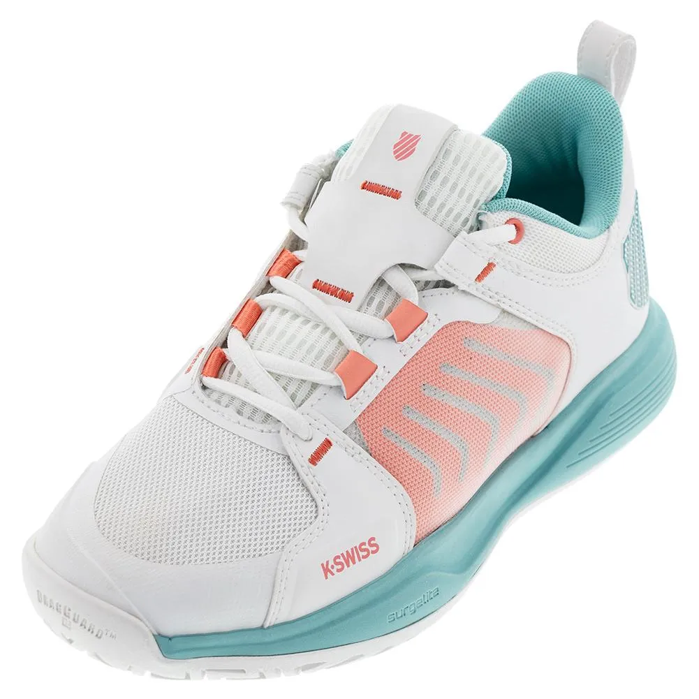 Women's Ultrashot Team Tennis Shoes Blanc de Blanc and Nile Blue