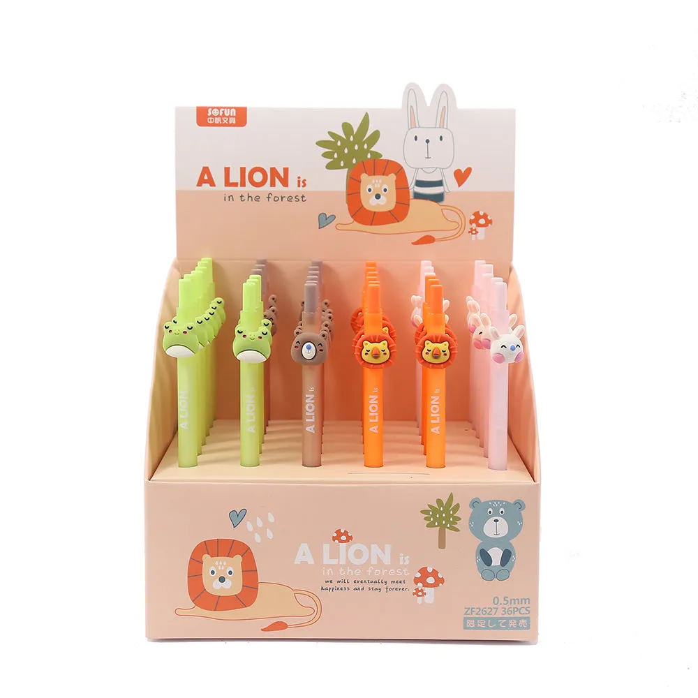 X 22520 LION AND FRIENDS RETRACTABLE GEL PEN-DISCONTINUED